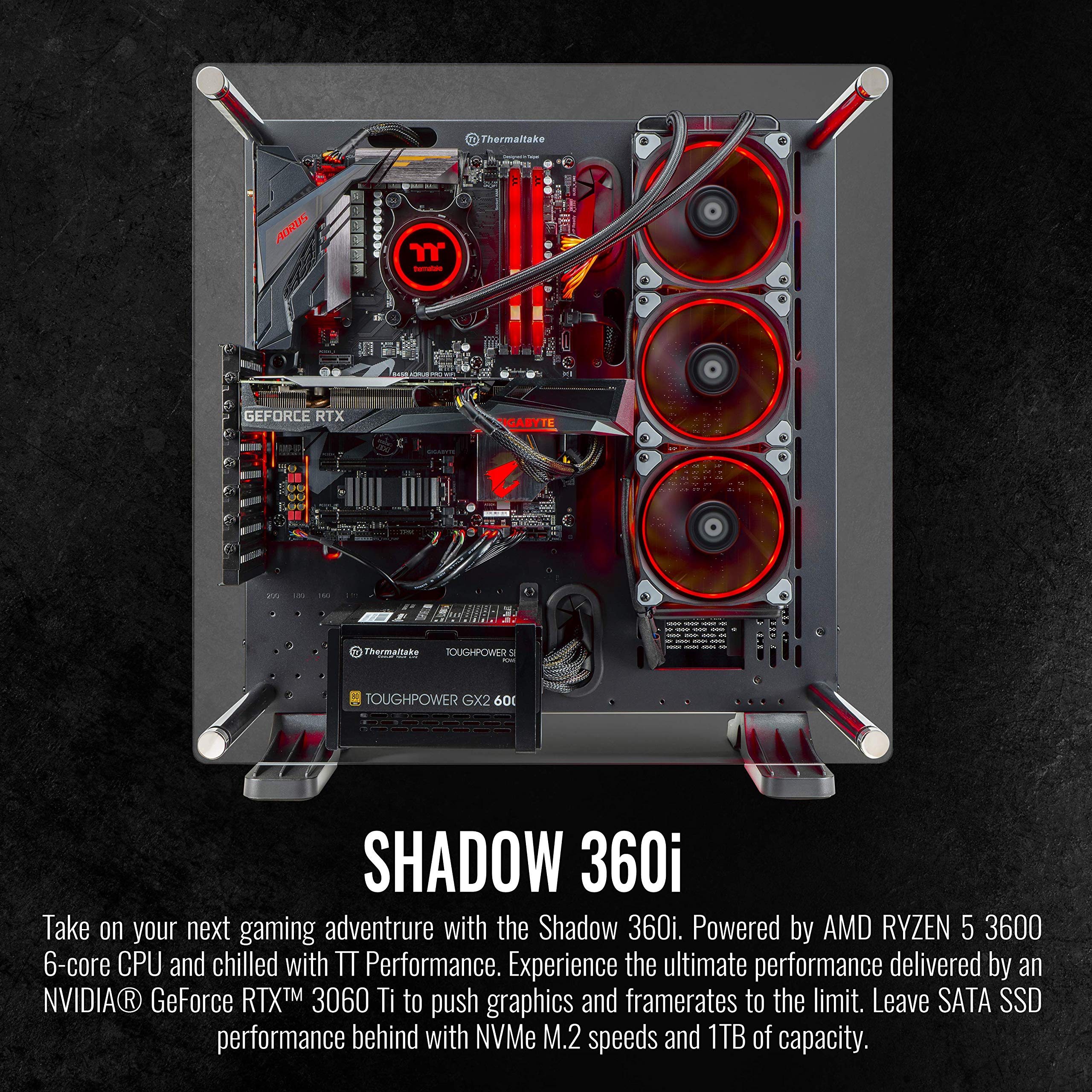 Amazon.com: Thermaltake Shadow 360i Liquid-Cooled PC (AMD Ryzen 5